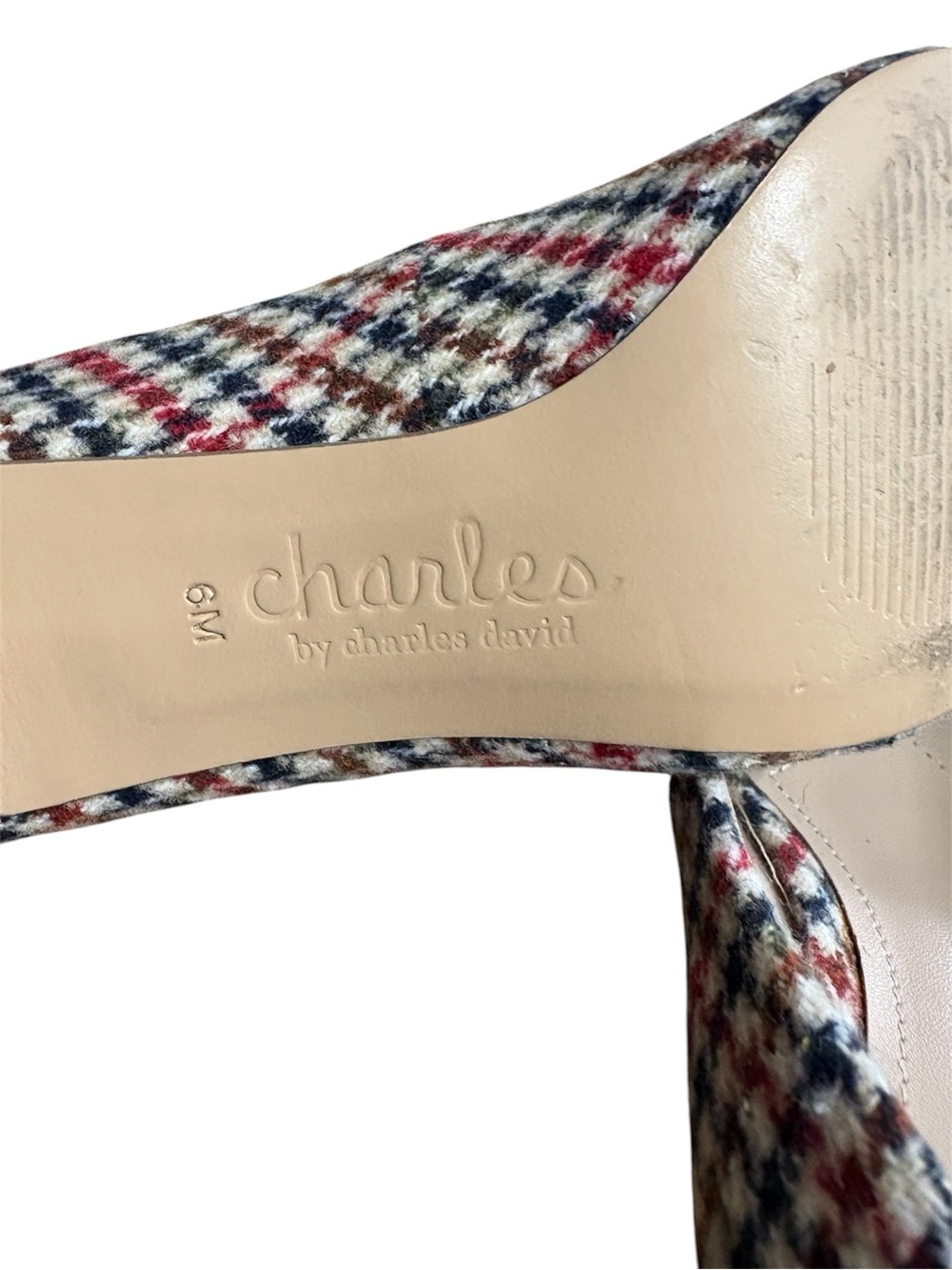 Charles By Charles David Multicolor Houndstooth Pointed-Toe Pumps Size 6 -- WORK - Picture 11 of 11